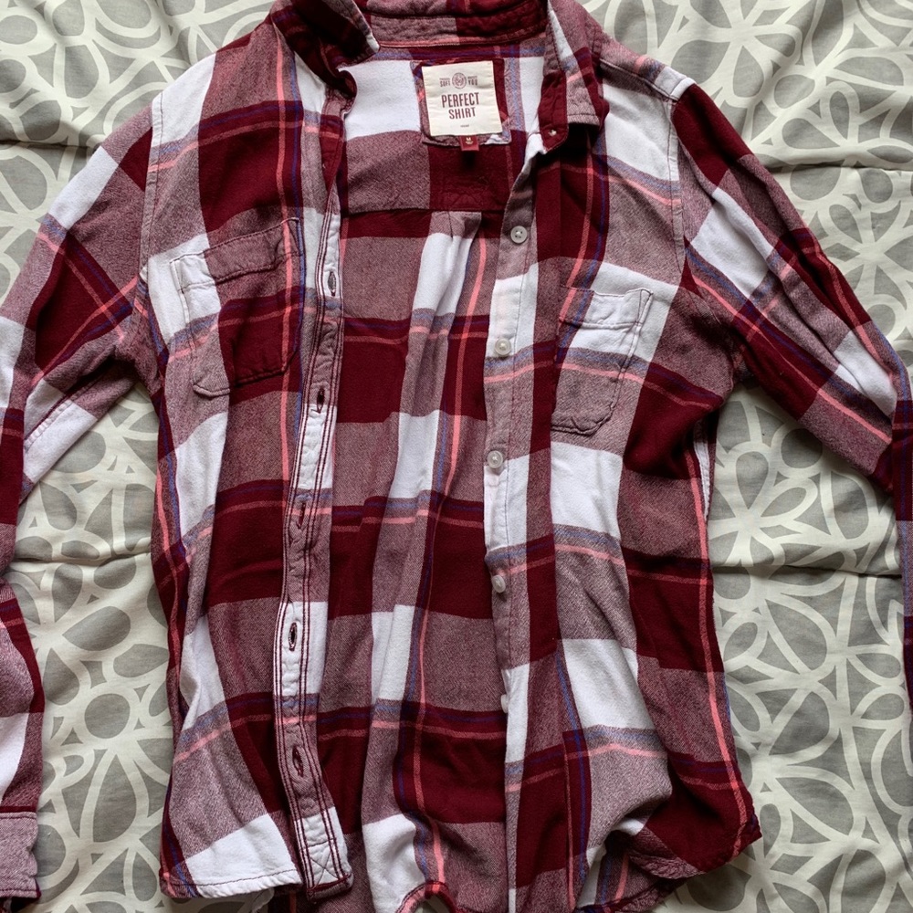Plaid Button Up (fits like XS)